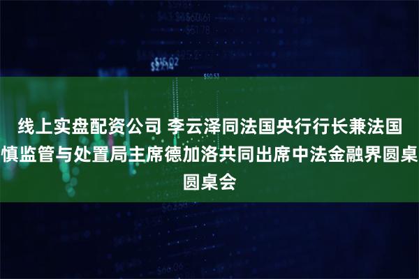 线上实盘配资公司 李云泽同法国央行行长兼法国审慎监管与处置局主席德加洛共同出席中法金融界圆桌会